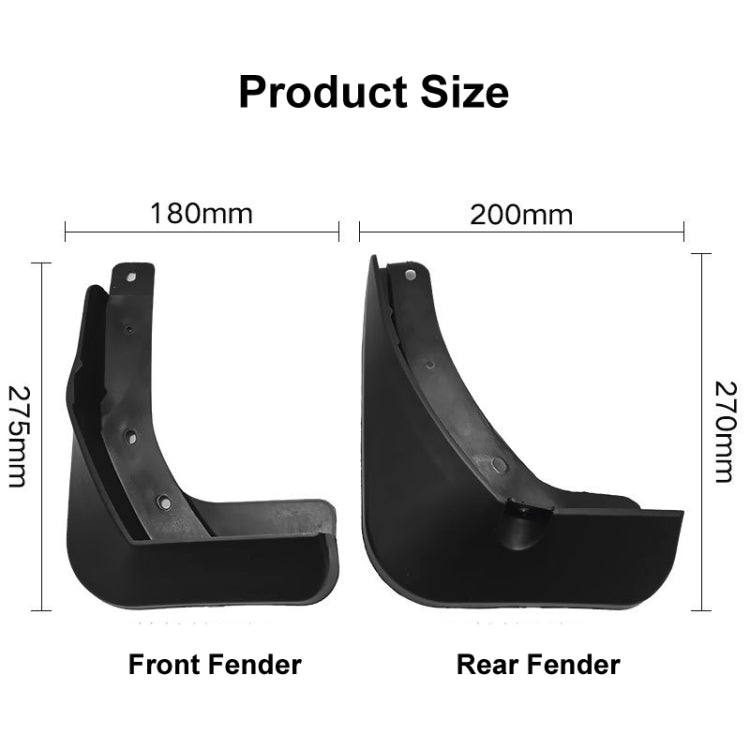For Volkswagen Passat B8 2015-2019 4pcs/Set Car Auto Soft Plastic Splash Flaps Fender Guard - Mudguards by PMC TechLife | Online Shopping South Africa | PMC TechLife | Buy Now Pay Later Mobicred