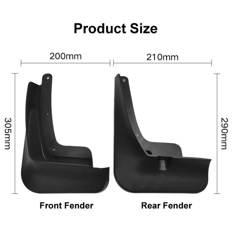 For Hyundai Santa Fe 2019-2021 4pcs/Set Car Auto Soft Plastic Splash Flaps Fender Guard - Mudguards by PMC TechLife | Online Shopping South Africa | PMC TechLife | Buy Now Pay Later Mobicred