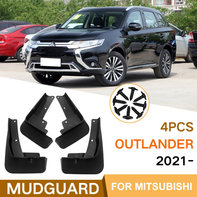 For Mitsubishi Outlander 2021 4pcs/Set Car Auto Soft Plastic Splash Flaps Fender Guard - Mudguards by PMC TechLife | Online Shopping South Africa | PMC TechLife | Buy Now Pay Later Mobicred