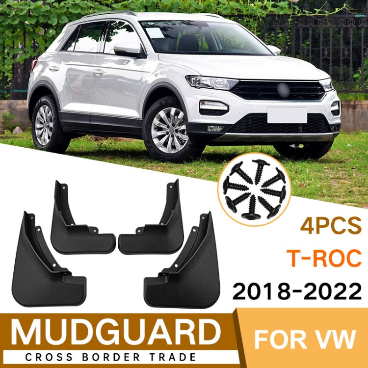 For Volkswagen T-ROC 2018-2022 4pcs/Set Car Auto Soft Plastic Splash Flaps Fender Guard - Mudguards by PMC TechLife | Online Shopping South Africa | PMC TechLife | Buy Now Pay Later Mobicred