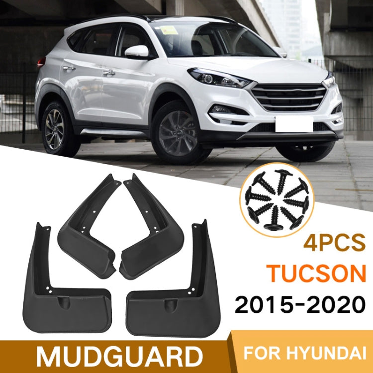 For Hyundai Tucson 2015-2020 4pcs/Set Car Auto Soft Plastic Splash Flaps Fender Guard - Mudguards by PMC TechLife | Online Shopping South Africa | PMC TechLife | Buy Now Pay Later Mobicred