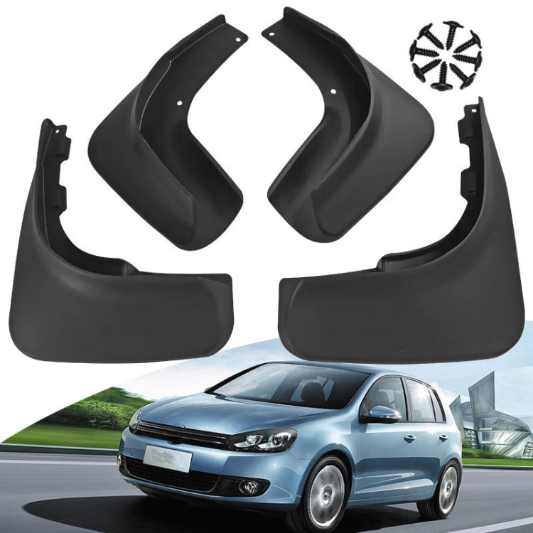 For Volkswagen Golf 6 2009-2013 4pcs/Set Car Auto Soft Plastic Splash Flaps Fender Guard - Mudguards by PMC TechLife | Online Shopping South Africa | PMC TechLife | Buy Now Pay Later Mobicred