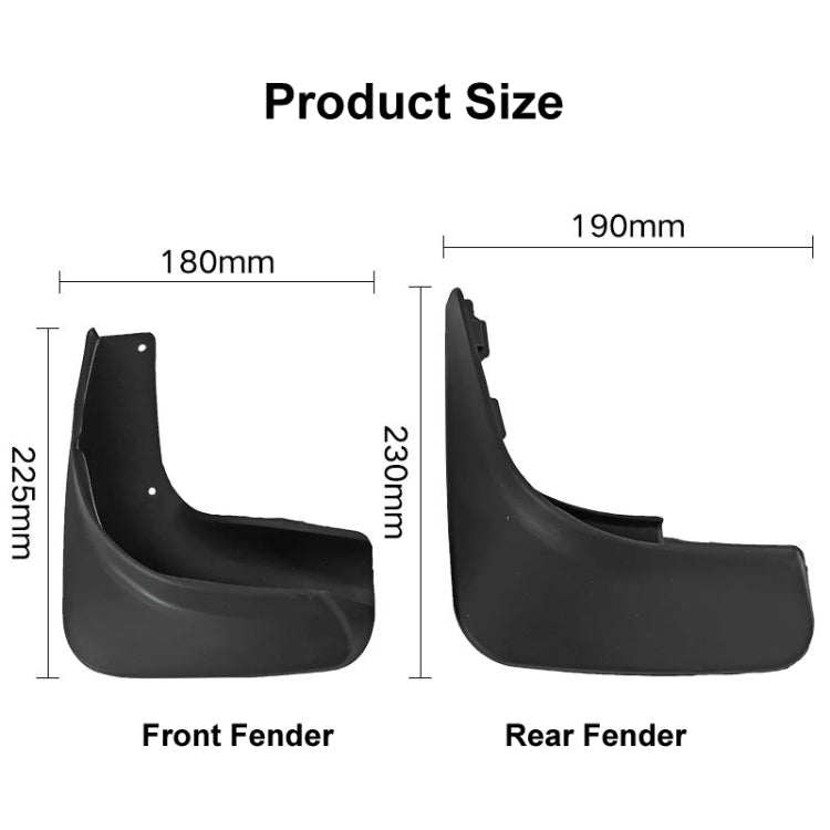For Volkswagen Golf 6 2009-2013 4pcs/Set Car Auto Soft Plastic Splash Flaps Fender Guard - Mudguards by PMC TechLife | Online Shopping South Africa | PMC TechLife | Buy Now Pay Later Mobicred