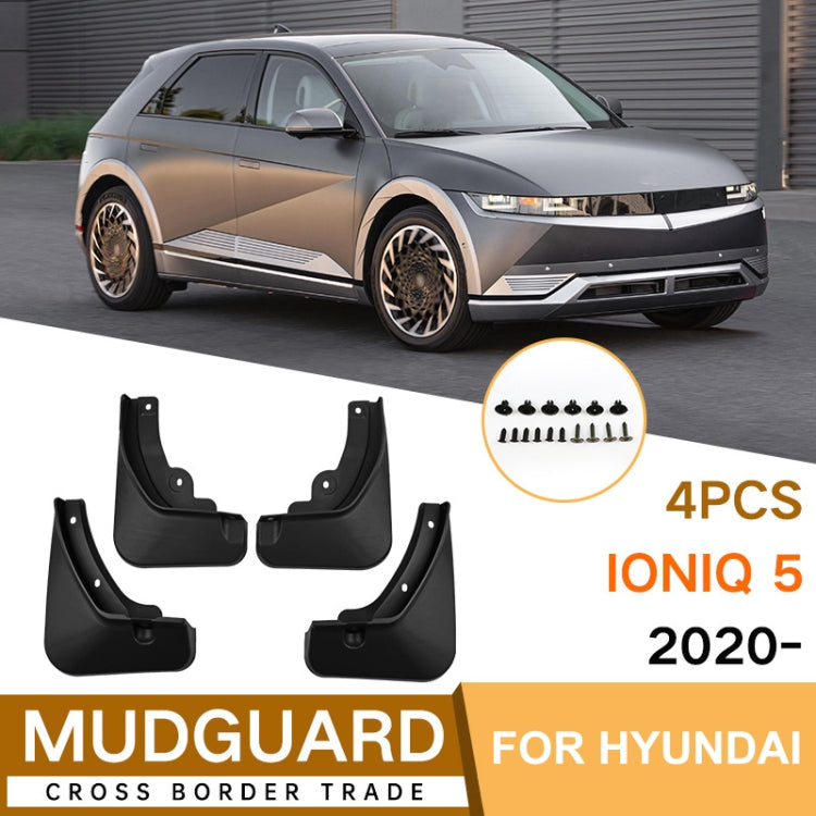 For Hyundai Ioniq 5 2020-2022 4pcs/Set Car Auto Soft Plastic Splash Flaps Fender Guard - Mudguards by PMC TechLife | Online Shopping South Africa | PMC TechLife | Buy Now Pay Later Mobicred