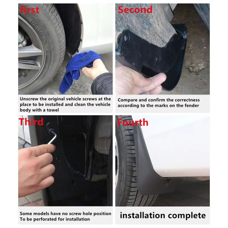 For Mazda 2 Hatchback 2007-2012 4pcs/Set Car Auto Soft Plastic Splash Flaps Fender Guard - Mudguards by PMC TechLife | Online Shopping South Africa | PMC TechLife | Buy Now Pay Later Mobicred