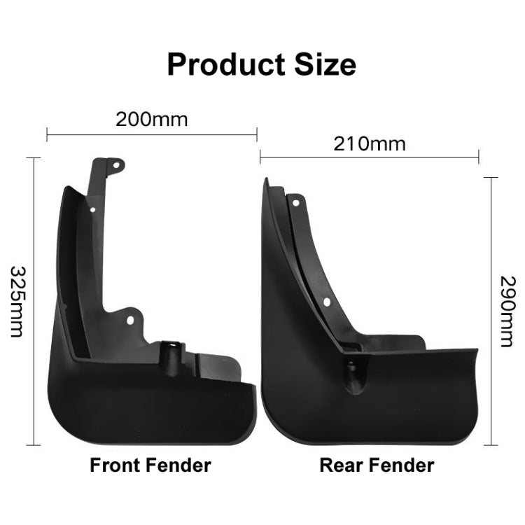 For Skoda Kamiq 2018-2022 4pcs/Set Car Auto Soft Plastic Splash Flaps Fender Guard - Mudguards by PMC TechLife | Online Shopping South Africa | PMC TechLife | Buy Now Pay Later Mobicred