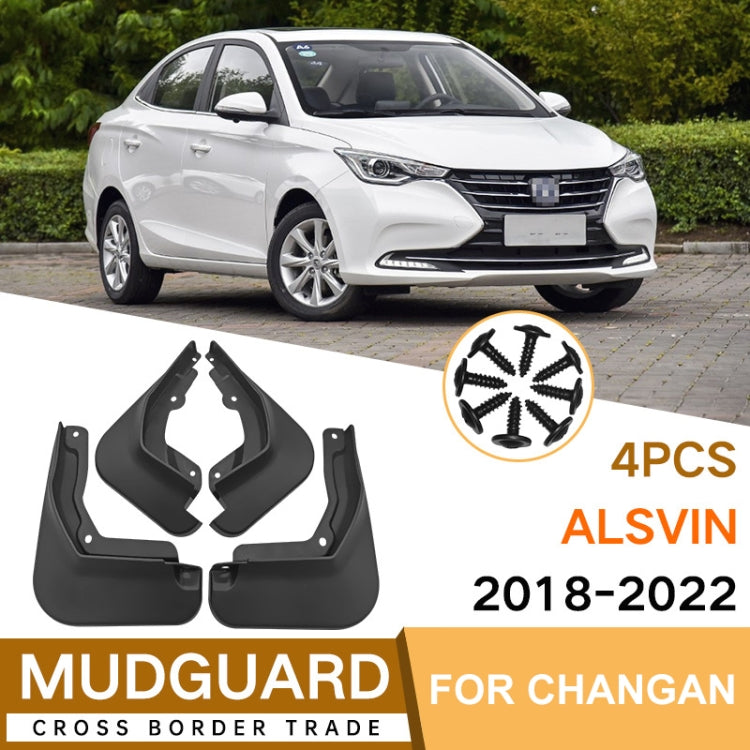 For Changan Alsvin 2018-2022 4pcs/Set Car Auto Soft Plastic Splash Flaps Fender Guard - Mudguards by PMC TechLife | Online Shopping South Africa | PMC TechLife | Buy Now Pay Later Mobicred
