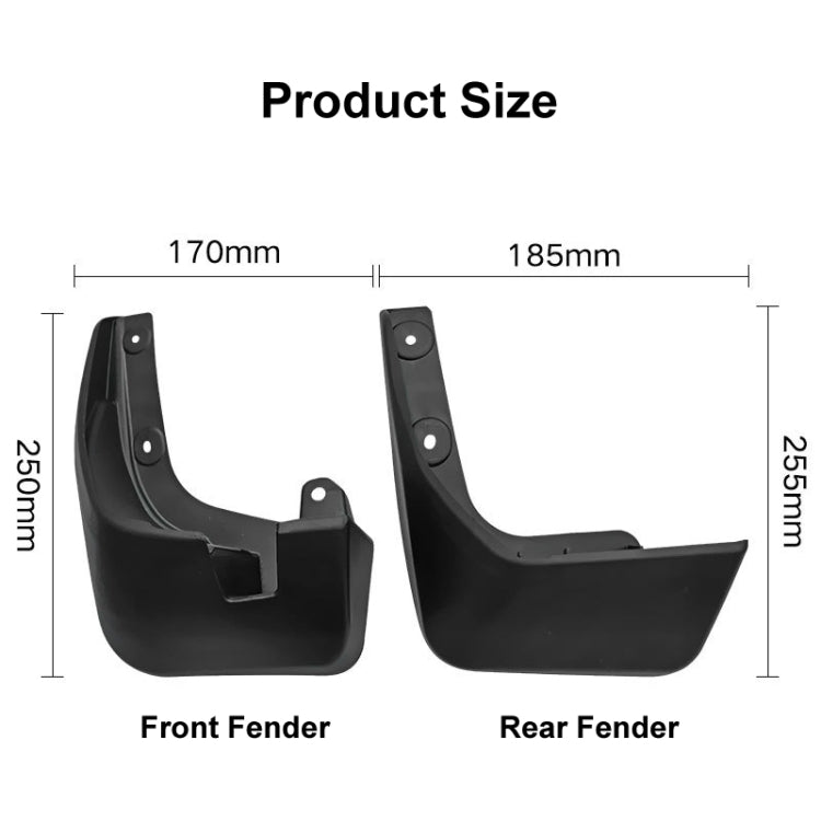 For Toyota Avanza 2012-2021 4pcs/Set Car Auto Soft Plastic Splash Flaps Fender Guard - Mudguards by PMC TechLife | Online Shopping South Africa | PMC TechLife | Buy Now Pay Later Mobicred