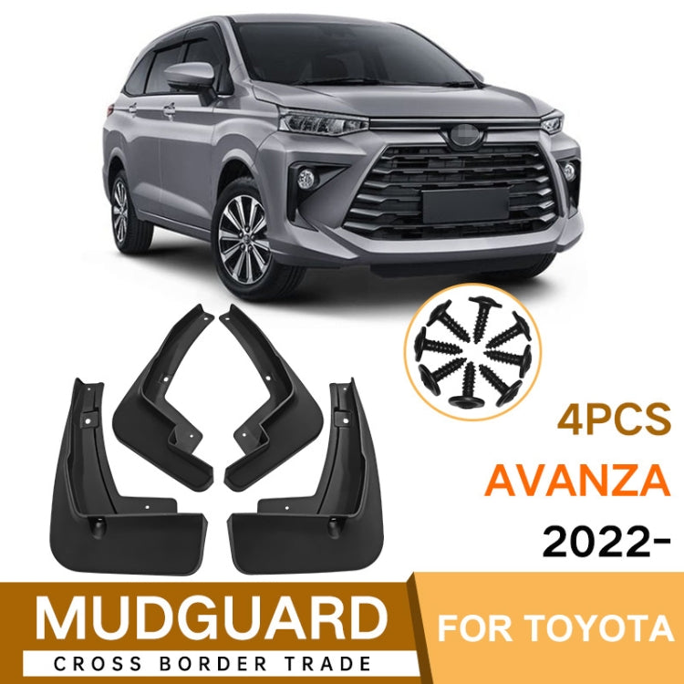 For Toyota Avanza 2022 4pcs/Set Car Auto Soft Plastic Splash Flaps Fender Guard - Mudguards by PMC TechLife | Online Shopping South Africa | PMC TechLife | Buy Now Pay Later Mobicred