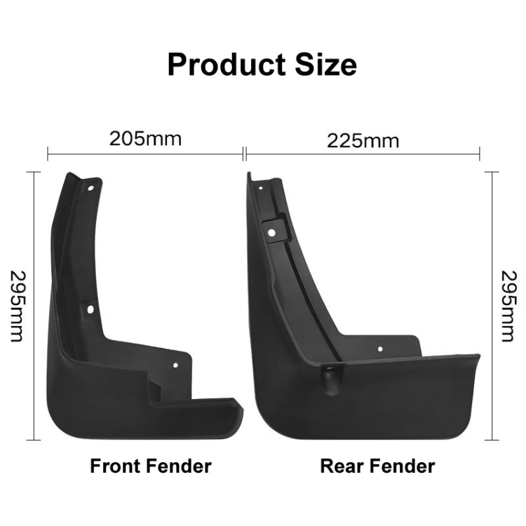 For Toyota Avanza 2022 4pcs/Set Car Auto Soft Plastic Splash Flaps Fender Guard - Mudguards by PMC TechLife | Online Shopping South Africa | PMC TechLife | Buy Now Pay Later Mobicred
