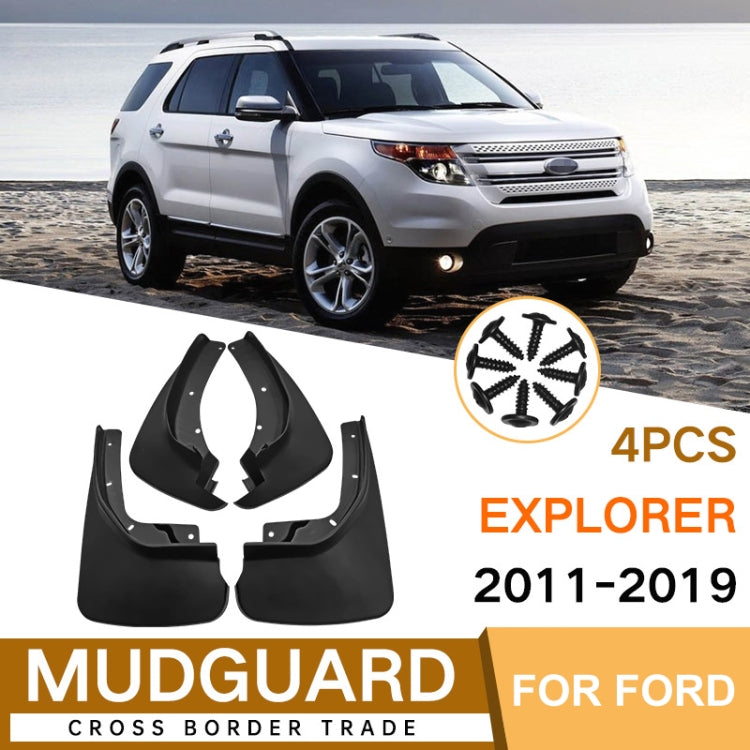 For Ford Explorer 2011-2019 4pcs/Set Car Auto Soft Plastic Splash Flaps Fender Guard - Mudguards by PMC TechLife | Online Shopping South Africa | PMC TechLife | Buy Now Pay Later Mobicred