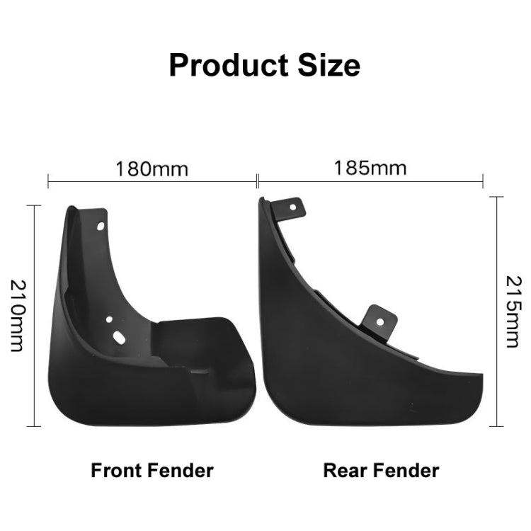 For Skoda Fabia MK2 5J 2007-2011 4pcs/Set Car Auto Soft Plastic Splash Flaps Fender Guard - Mudguards by PMC TechLife | Online Shopping South Africa | PMC TechLife | Buy Now Pay Later Mobicred