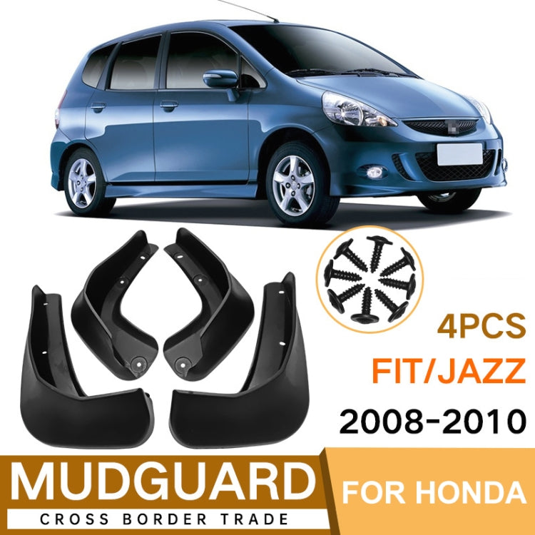 For Honda Fit / Jazz 2008-2010 4pcs/Set Car Auto Soft Plastic Splash Flaps Fender Guard - Mudguards by PMC TechLife | Online Shopping South Africa | PMC TechLife | Buy Now Pay Later Mobicred