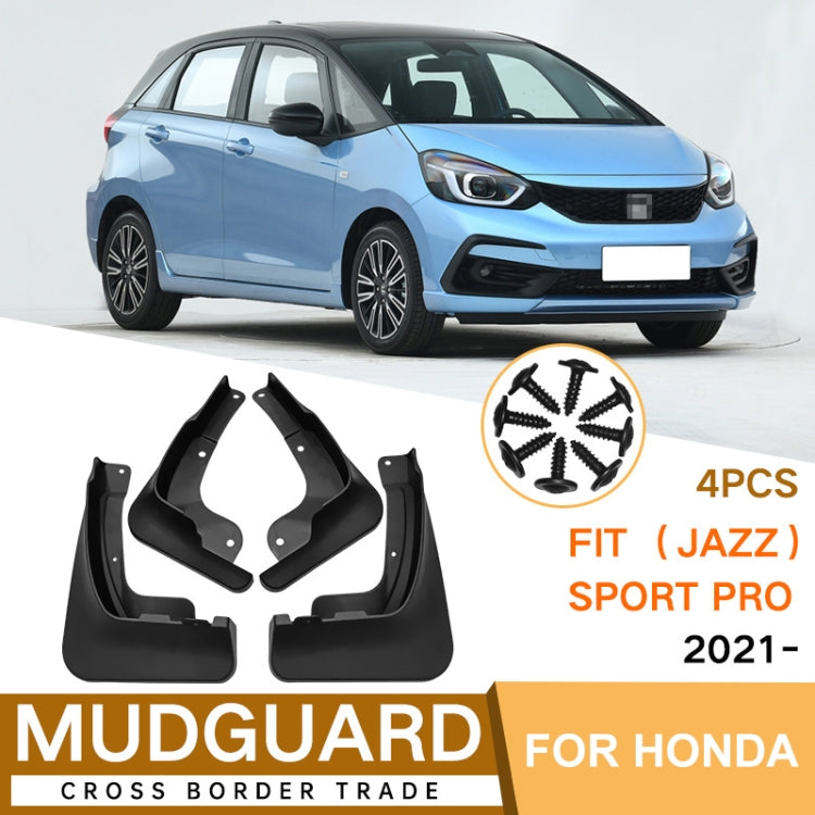 For Honda Fit Jazz Sport Pro 2021 4pcs/Set Car Auto Soft Plastic Splash Flaps Fender Guard - Mudguards by PMC TechLife | Online Shopping South Africa | PMC TechLife | Buy Now Pay Later Mobicred