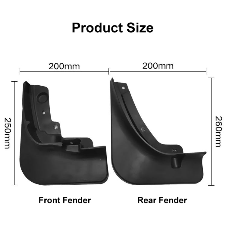 For Haval Jolion 2021 4pcs/Set Car Auto Soft Plastic Splash Flaps Fender Guard - Mudguards by PMC TechLife | Online Shopping South Africa | PMC TechLife | Buy Now Pay Later Mobicred