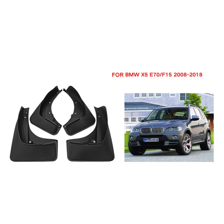 For BMW X5 E70 F15 Normal Edition 2008-2018 4pcs/Set Car Auto Soft Plastic Splash Flaps Fender Guard with Pedal - Mudguards by PMC TechLife | Online Shopping South Africa | PMC TechLife | Buy Now Pay Later Mobicred