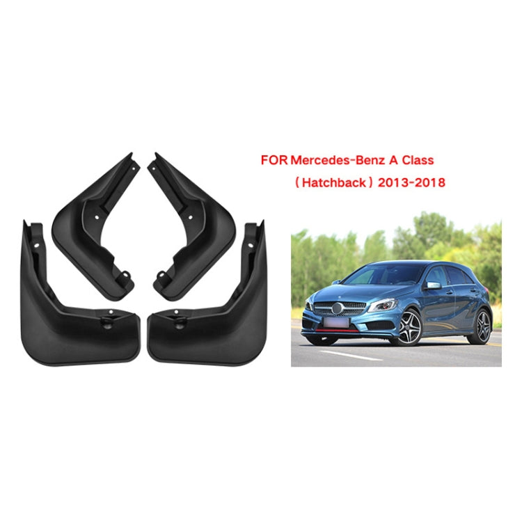 For Mercedes-Benz A-class Hatchback 2013-2018 4pcs/Set Car Auto Soft Plastic Splash Flaps Fender Guard - Mudguards by PMC TechLife | Online Shopping South Africa | PMC TechLife