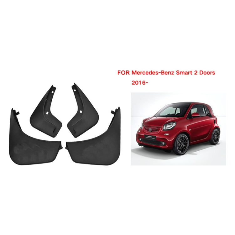For Mercedes-Benz Smart 2-door 2016-2021 4pcs/Set Car Auto Soft Plastic Splash Flaps Fender Guard - Mudguards by PMC TechLife | Online Shopping South Africa | PMC TechLife | Buy Now Pay Later Mobicred