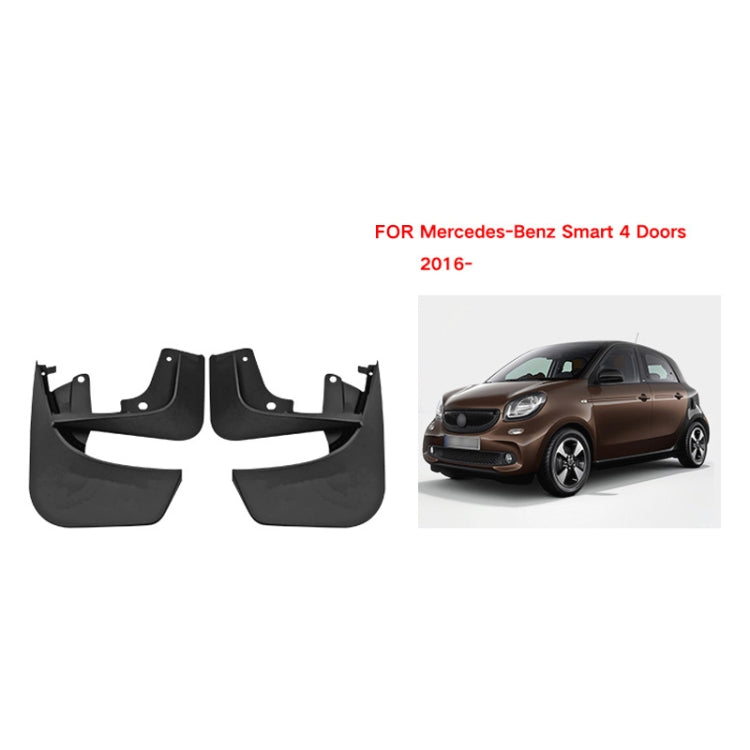 For Mercedes-Benz Smart 4-door 2016-2021 4pcs/Set Car Auto Soft Plastic Splash Flaps Fender Guard - Mudguards by PMC TechLife | Online Shopping South Africa | PMC TechLife | Buy Now Pay Later Mobicred
