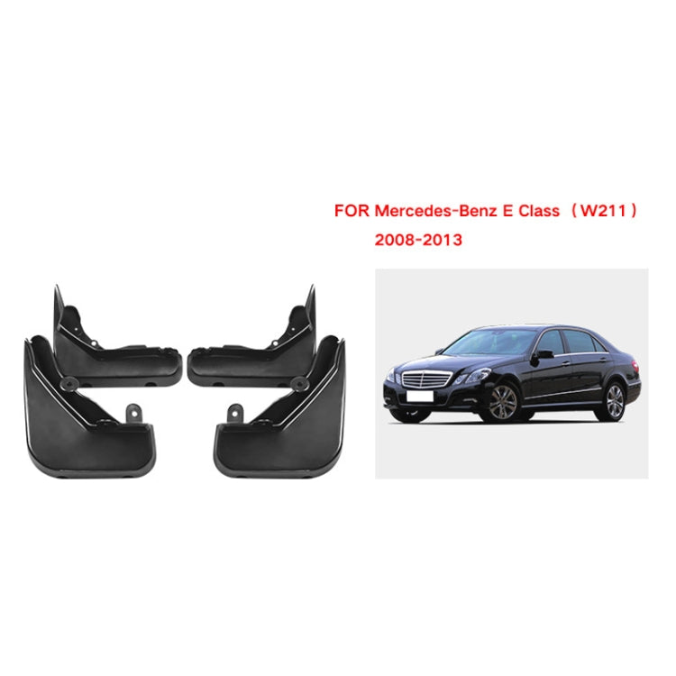 For Mercedes-Benz E-class 2008-2013 4pcs/Set Car Auto Soft Plastic Splash Flaps Fender Guard - Mudguards by PMC TechLife | Online Shopping South Africa | PMC TechLife