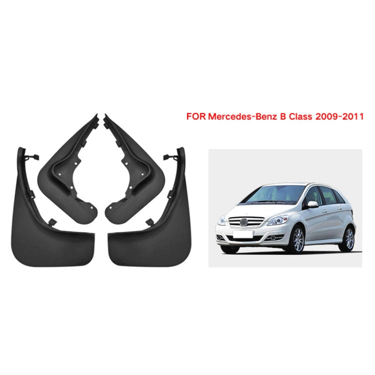 For Mercedes-Benz B200 2008-2011 4pcs/Set Car Auto Soft Plastic Splash Flaps Fender Guard - Mudguards by PMC TechLife | Online Shopping South Africa | PMC TechLife | Buy Now Pay Later Mobicred