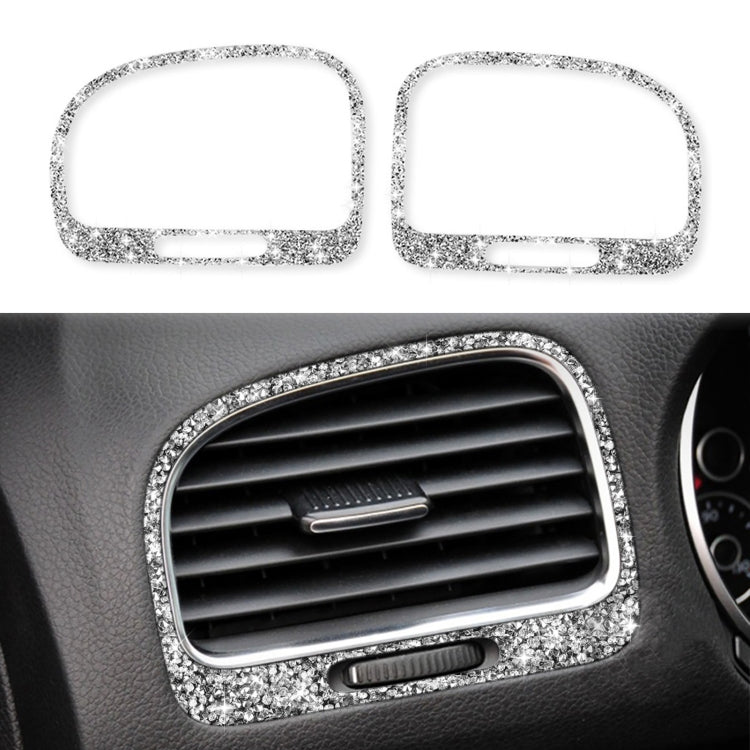 Car Left and Right Air Outlet Diamond Decoration Cover Sticker for Volkswagen Golf 6 2008-2012, Left and Right Drive - Car Interior Mouldings by PMC TechLife | Online Shopping South Africa | PMC TechLife | Buy Now Pay Later Mobicred