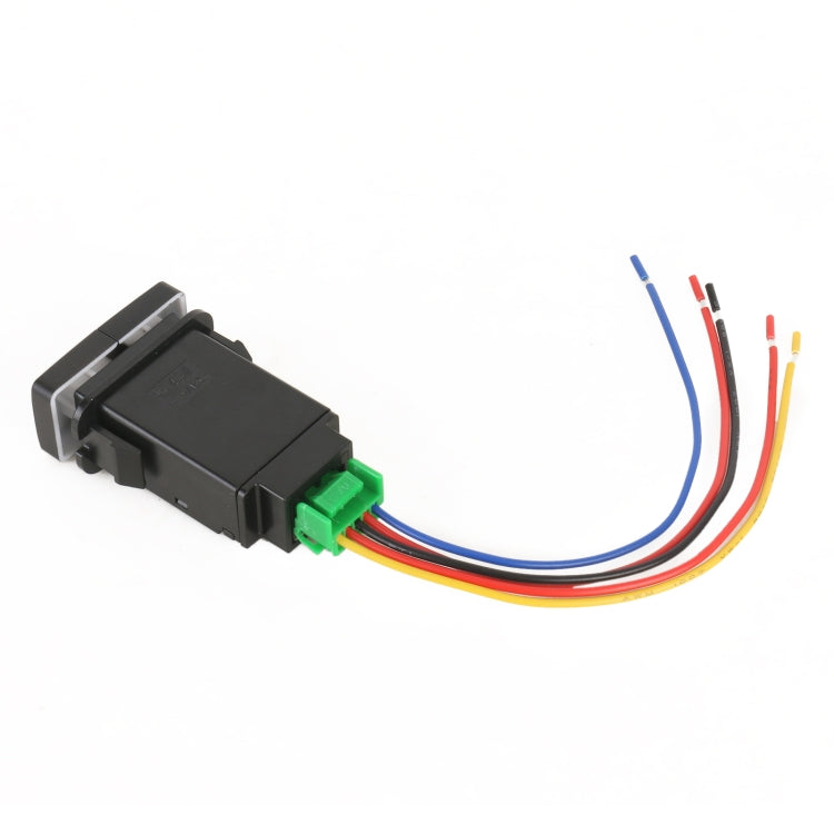 TS-201 For Toyota Car Blue-green Light Large Fog Light Dual Control Switch with Lock - Car Switches by PMC TechLife | Online Shopping South Africa | PMC TechLife