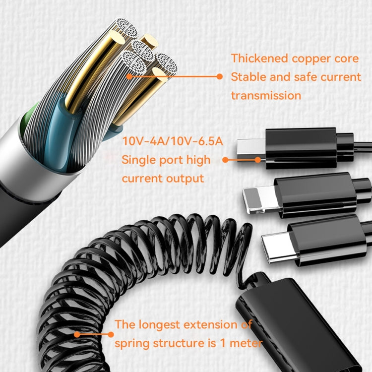 BW15 110W 3 in 1 Charging Cable & Dual USB Port Car Charger (Red) - free shipping - PMC TechLife - Order now!