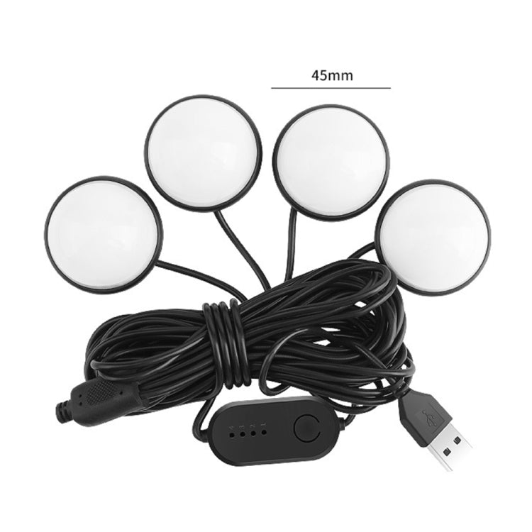 Car 4 in 1 USB RGB Foot Colorful LED Atmosphere Light - Atmosphere lights by PMC TechLife | Online Shopping South Africa | PMC TechLife | Buy Now Pay Later Mobicred