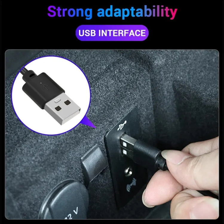 Car 4 in 1 USB RGB Foot LED Atmosphere Light (White Light) - Atmosphere lights by PMC TechLife | Online Shopping South Africa | PMC TechLife | Buy Now Pay Later Mobicred
