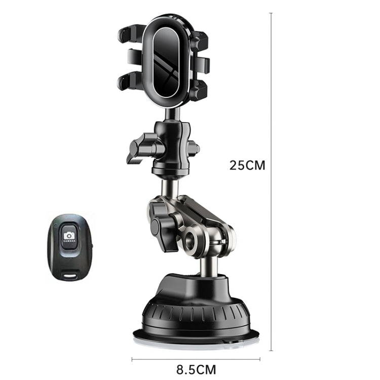 Car Universal Overhead Camera Suction Cup Phone Holder, Short Style with Bluetooth Remote Control - Car Holders by PMC TechLife | Online Shopping South Africa | PMC TechLife | Buy Now Pay Later Mobicred