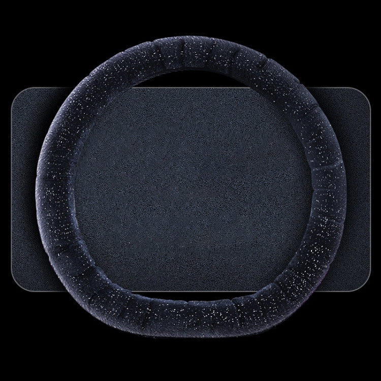 D Style Car Universal Self Heating Plush Warm Anti-skid Steering Wheel Cover, Diameter: 38cm (Black) - Steering Wheel Accessories by PMC TechLife | Online Shopping South Africa | PMC TechLife | Buy Now Pay Later Mobicred