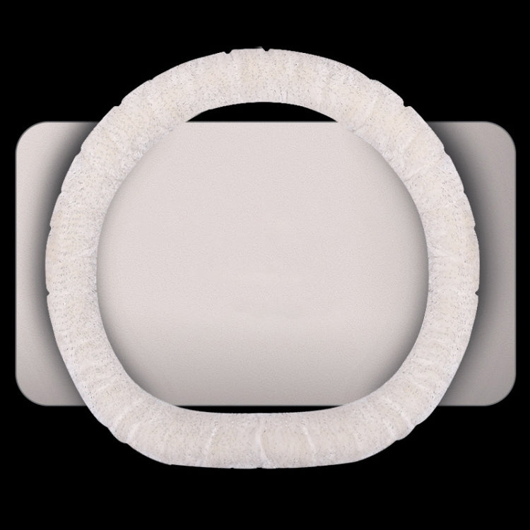 D Style Car Universal Self Heating Plush Warm Anti-skid Steering Wheel Cover, Diameter: 38cm (Beige) - Steering Wheel Accessories by PMC TechLife | Online Shopping South Africa | PMC TechLife | Buy Now Pay Later Mobicred