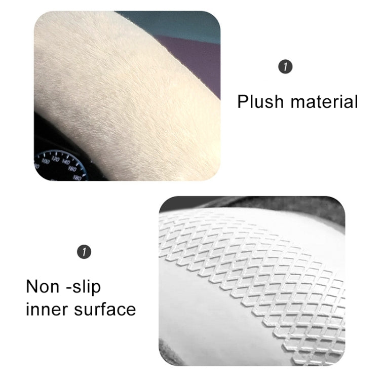 Round Style Car Universal Camellia Pattern Plush Warm Anti-skid Steering Wheel Cover, Diameter: 38cm - Steering Wheel Accessories by PMC TechLife | Online Shopping South Africa | PMC TechLife | Buy Now Pay Later Mobicred