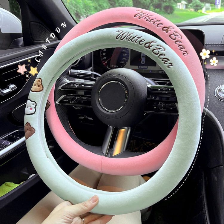 D Style Car Universal Cartoon Pattern Plush Warm Anti-skid Steering Wheel Cover, Diameter: 38cm (Grey) - Steering Wheel Accessories by PMC TechLife | Online Shopping South Africa | PMC TechLife | Buy Now Pay Later Mobicred