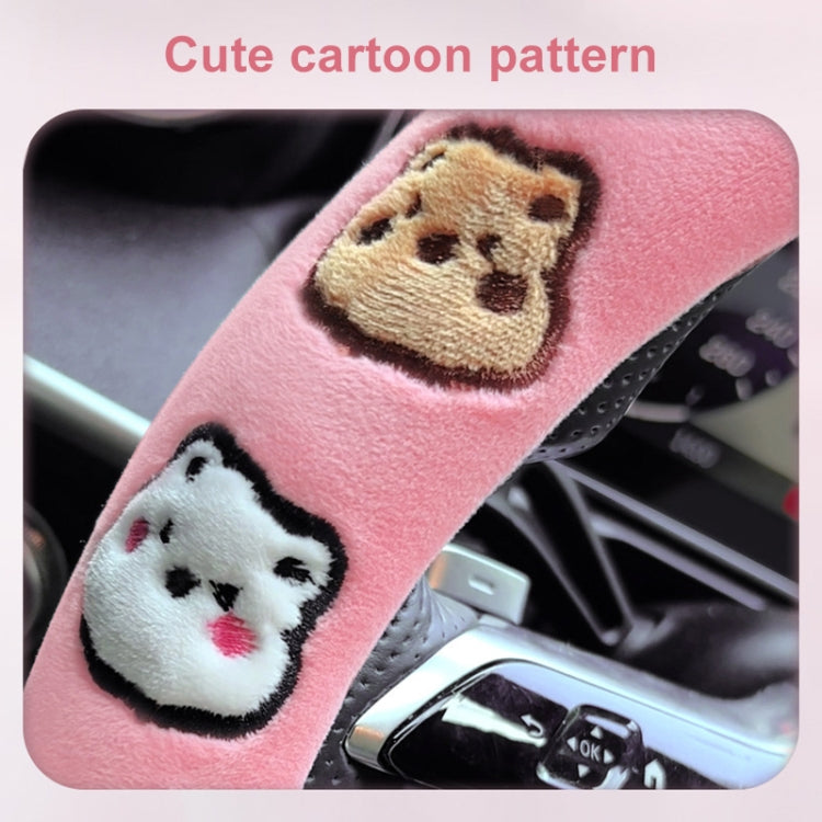 D Style Car Universal Cartoon Pattern Plush Warm Anti-skid Steering Wheel Cover, Diameter: 38cm (Pink) - Steering Wheel Accessories by PMC TechLife | Online Shopping South Africa | PMC TechLife | Buy Now Pay Later Mobicred