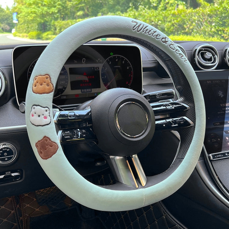 Round Style Car Universal Cartoon Pattern Plush Warm Anti-skid Steering Wheel Cover, Diameter: 38cm (Pink) - Steering Wheel Accessories by PMC TechLife | Online Shopping South Africa | PMC TechLife | Buy Now Pay Later Mobicred