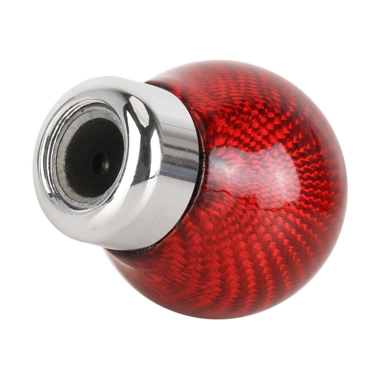Car Carbon Fiber Pattern Gear Shift Knob Round Modified Gear Shift Head (Red) - Shift Knob by PMC TechLife | Online Shopping South Africa | PMC TechLife | Buy Now Pay Later Mobicred