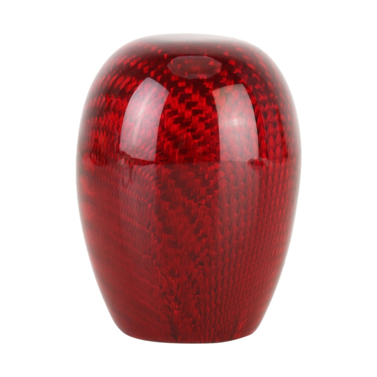 Car Carbon Fiber Pattern Gear Shift Knob Short Style Duck Egg Type Automatic Gear Head (Red) - Shift Knob by PMC TechLife | Online Shopping South Africa | PMC TechLife | Buy Now Pay Later Mobicred