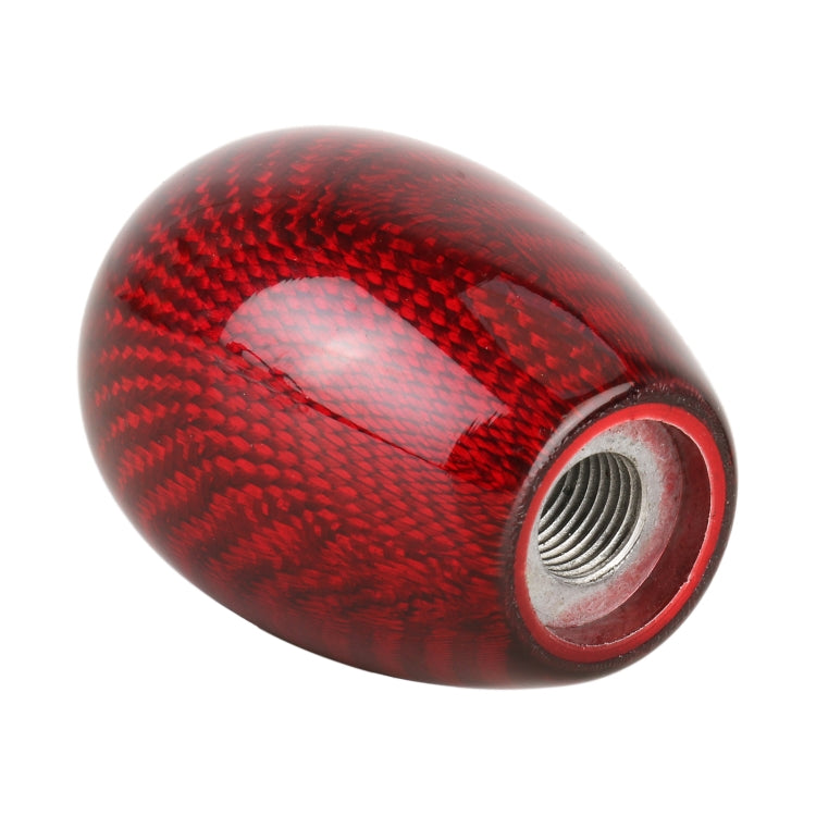 Car Carbon Fiber Pattern Gear Shift Knob Short Style Duck Egg Type Automatic Gear Head (Red) - Shift Knob by PMC TechLife | Online Shopping South Africa | PMC TechLife | Buy Now Pay Later Mobicred
