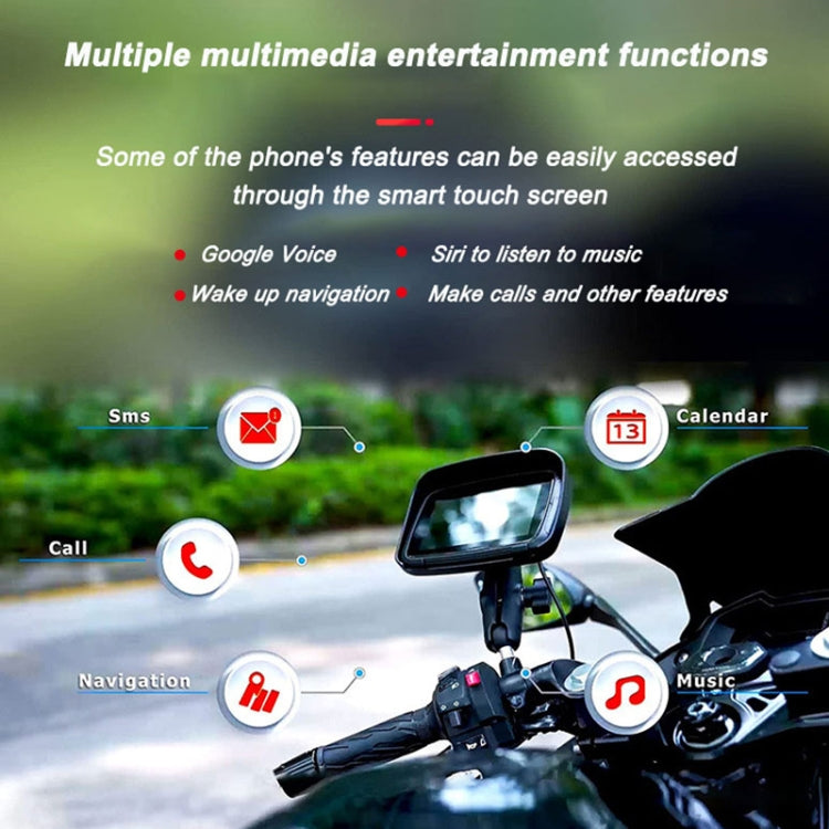 P502M Motorcycles Portable Waterproof 5 inch Wireless Carplay GPS Navigator - Electrical Instruments by PMC TechLife | Online Shopping South Africa | PMC TechLife | Buy Now Pay Later Mobicred