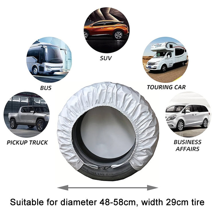 4pcs / Set Car Tire 420D Oxford Cloth Protective Cover, Diameter: 48-58cm, Width: 29cm - Window Foils & Solar Protection by PMC TechLife | Online Shopping South Africa | PMC TechLife | Buy Now Pay Later Mobicred