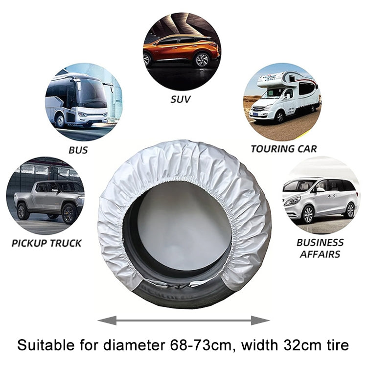 4pcs / Set Car Tire 420D Oxford Cloth Protective Cover, Diameter: 68-73cm, Width: 32cm - free shipping - PMC TechLife - Order now!