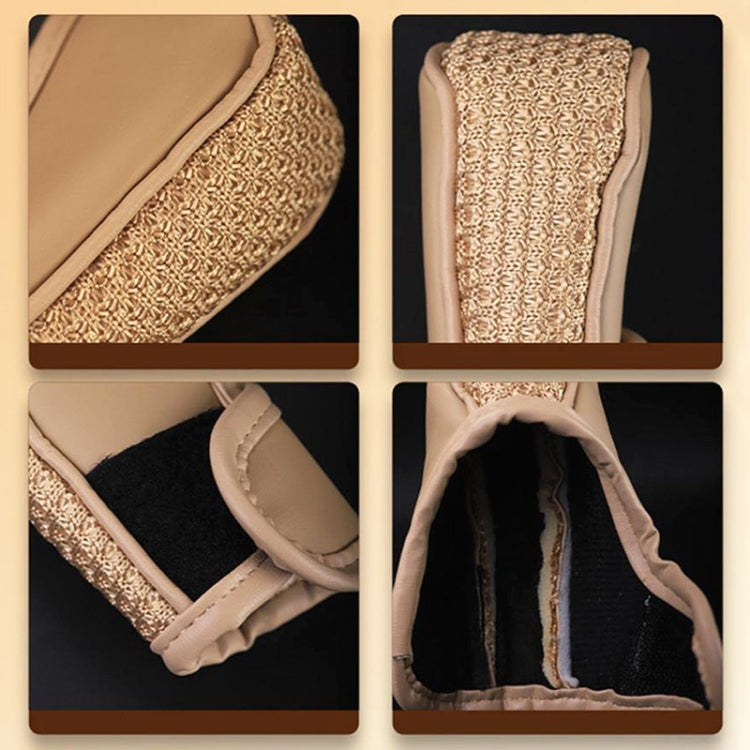 Universal Car PU + Ice Silk Gear Shift Knob Protective Cover (Beige) - Shift Knob by PMC TechLife | Online Shopping South Africa | PMC TechLife | Buy Now Pay Later Mobicred