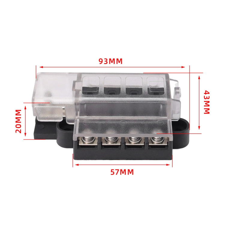 4 Way Fuse Block with Fuses and Terminals - Fuse by PMC TechLife | Online Shopping South Africa | PMC TechLife | Buy Now Pay Later Mobicred