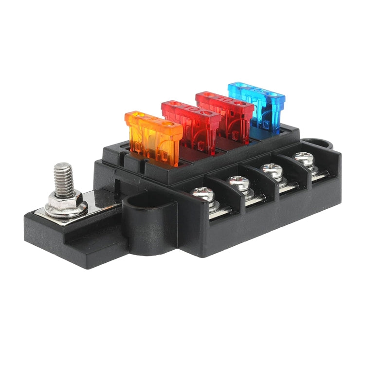 4 Way Fuse Block with Fuses and Terminals - Fuse by PMC TechLife | Online Shopping South Africa | PMC TechLife | Buy Now Pay Later Mobicred