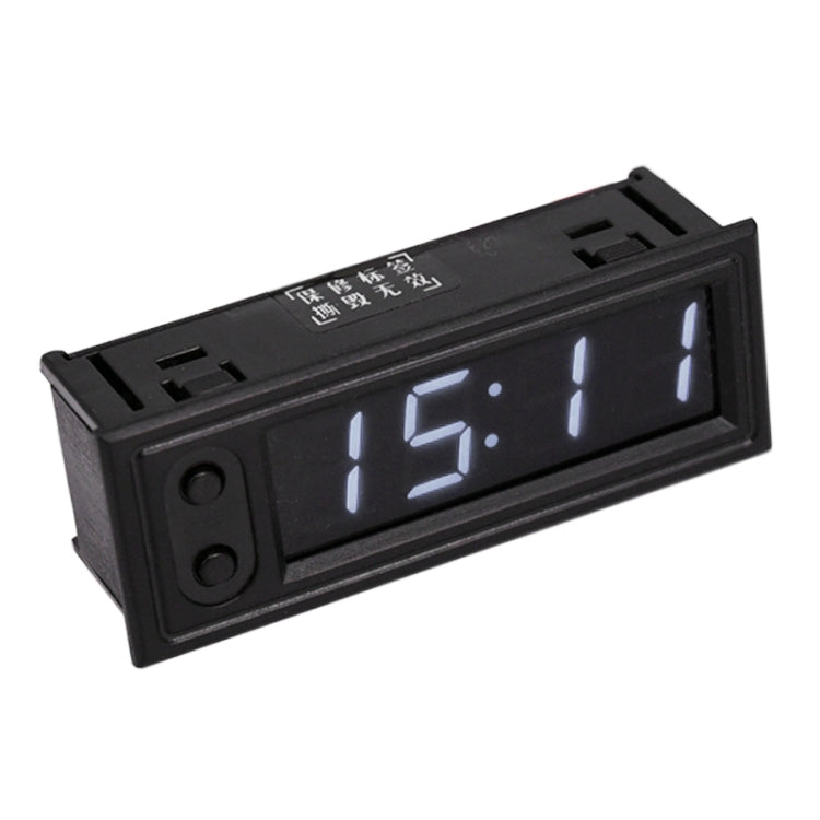 3 in 1 DC5-50V Car High-precision Electronic LED Luminous Clock + Thermometer + Voltmeter (White) - Clocks & Car Meters by PMC TechLife | Online Shopping South Africa | PMC TechLife | Buy Now Pay Later Mobicred