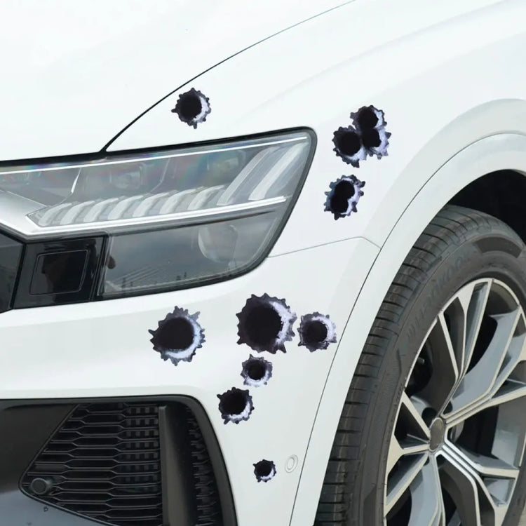 Car PVC Self-adhesive Bullet Hole Scratch Personalized Stickers - free shipping - PMC TechLife - Order now!