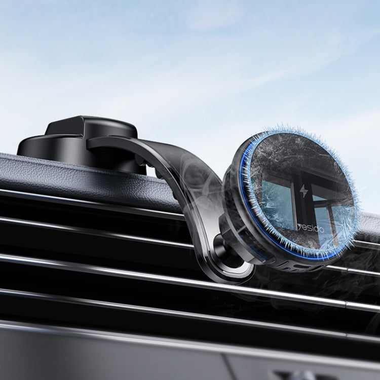 Yesido C311 Semiconductor Cooling 15W Magnetic Wireless Charging Car Holder (Black) - free shipping - PMC TechLife - Order now!