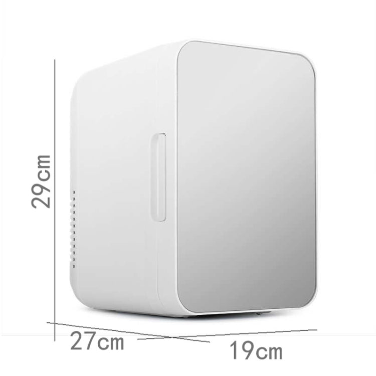 8L 37-48W Tempered Glass Panel Car / Home Mini Refrigerator, EU Plug (Silver) - Refrigerators by PMC TechLife | Online Shopping South Africa | PMC TechLife | Buy Now Pay Later Mobicred